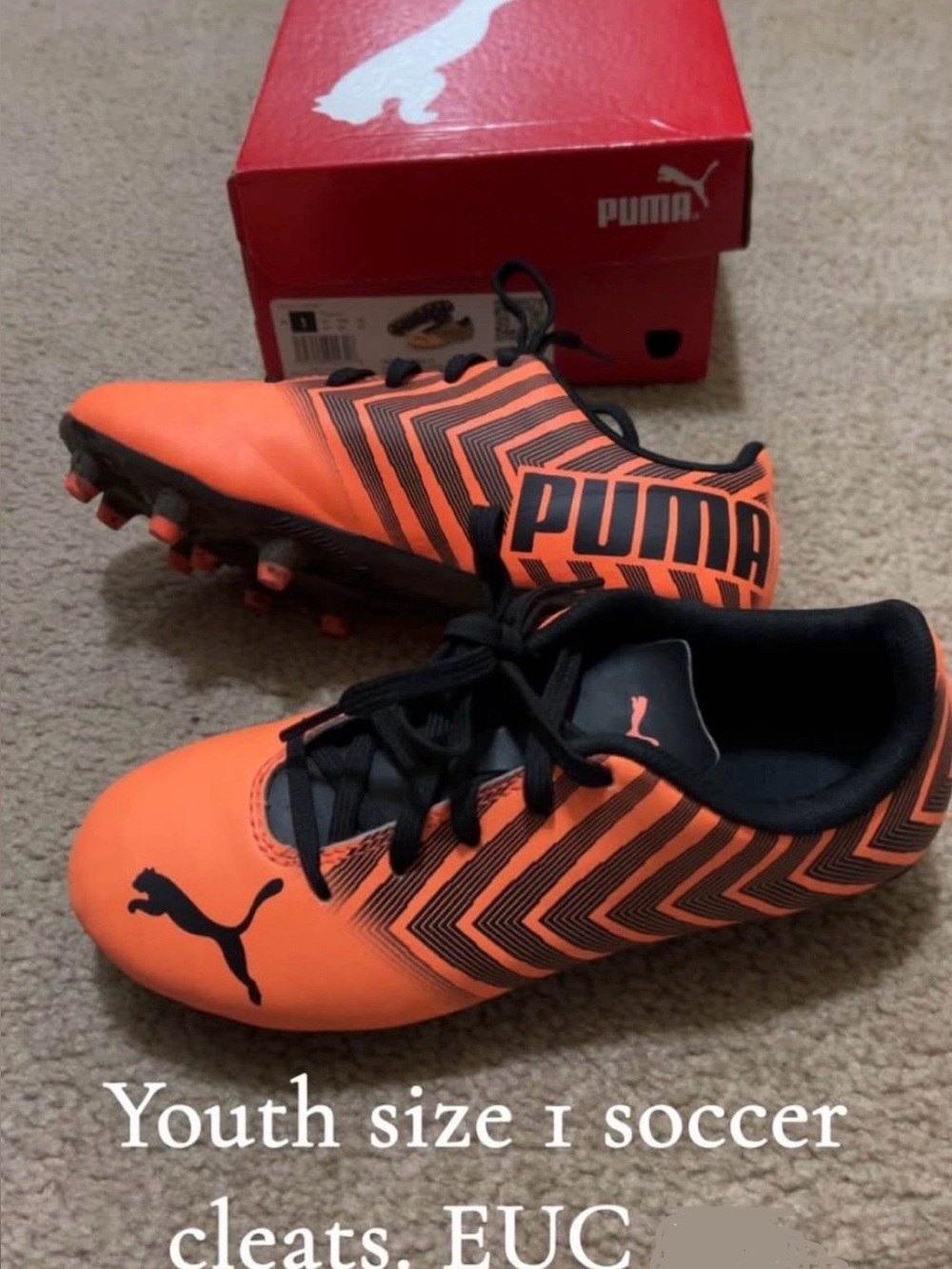 Puma Soccer cleats size Y1